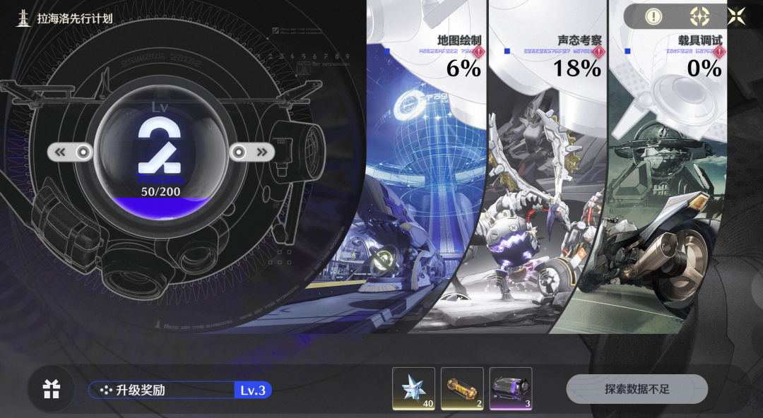 3.0版本“拉海洛先行计划”玩法概况界面