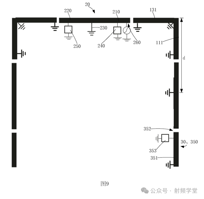 图9：主天线+第五子天线
