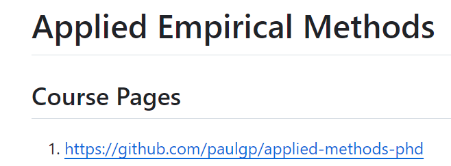 Applied Empirical Methods课程GitHub页面