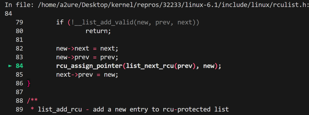 规则插入链表操作的内存地址