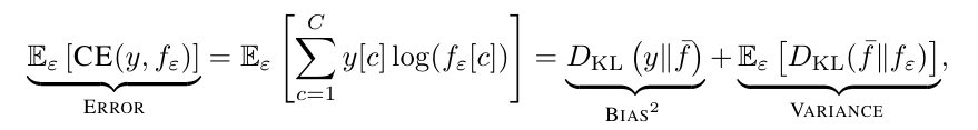 模型误差分解为偏差与方差的数学公式