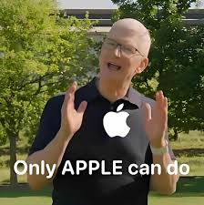 苹果CEO库克配文"Only APPLE can do"的表情图