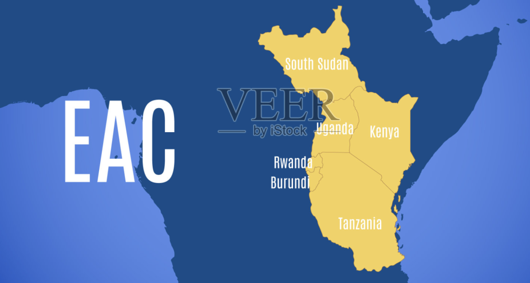 东非共同体（EAC）成员国地图