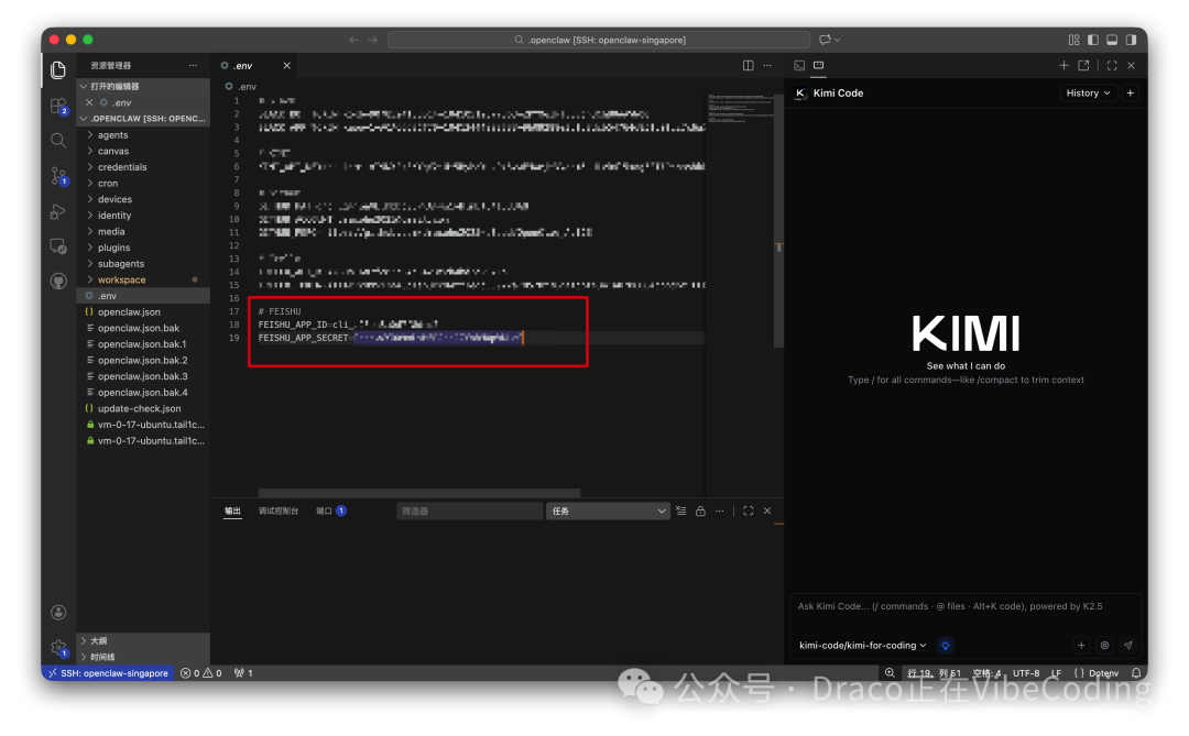 .env文件中的飞书配置项
