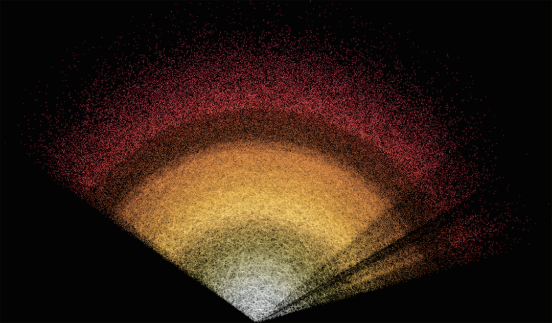 DESI绘制的宇宙三维天图切片
