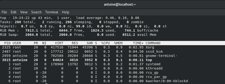 top命令界面截图