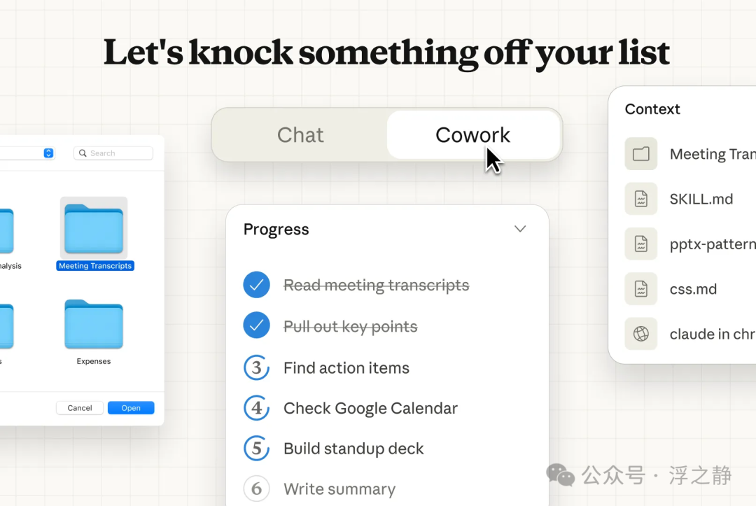 Claude Cowork 任务管理界面示例