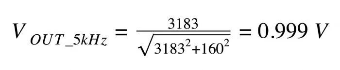 5kHz时滤波器输出电压的计算