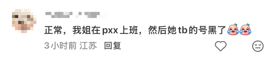 拼多多员工称淘宝账号出现异常的评论截图