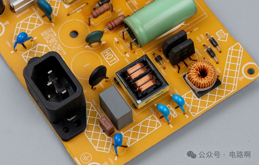 电源板初级侧的EMI滤波与整流电路