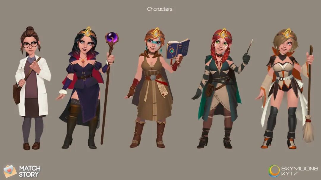 Skymoons基辅工作室出产的角色美术设计