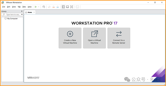 VMware Workstation Pro 17 的主界面