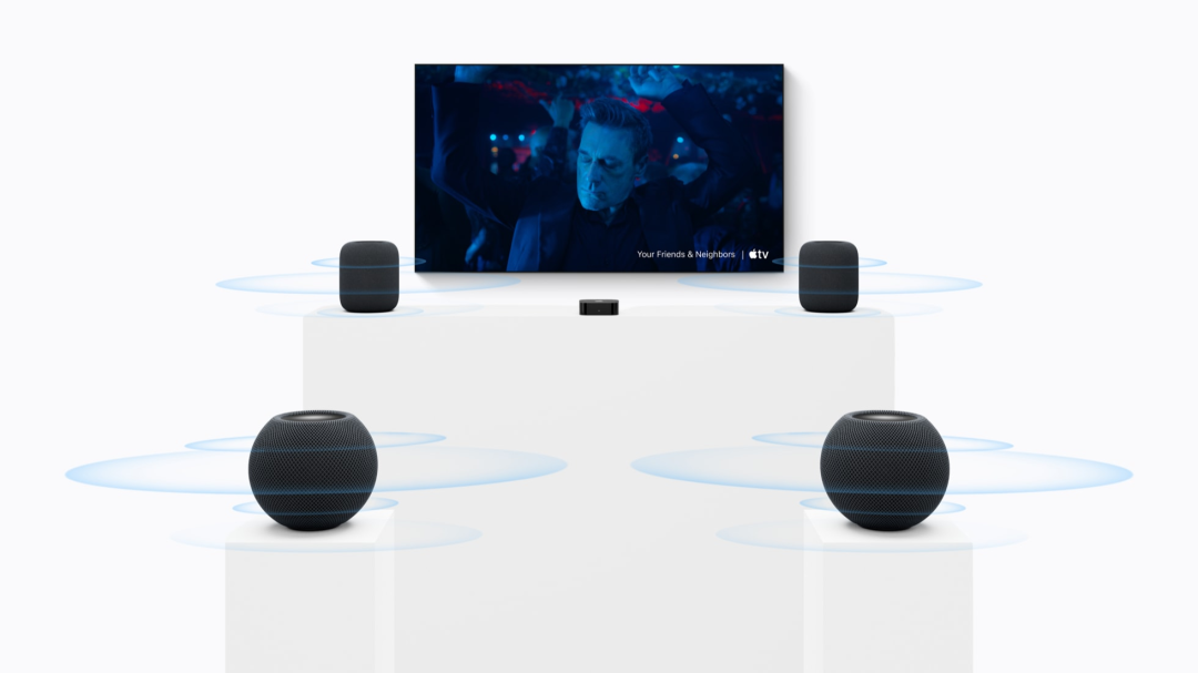 Apple TV 4K 四扬声器环绕声系统