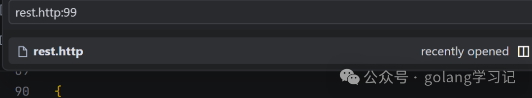 在快速打开面板中使用操作符