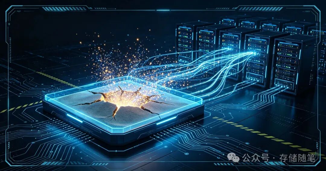 AI前沿技术芯片与服务器集群概念图
