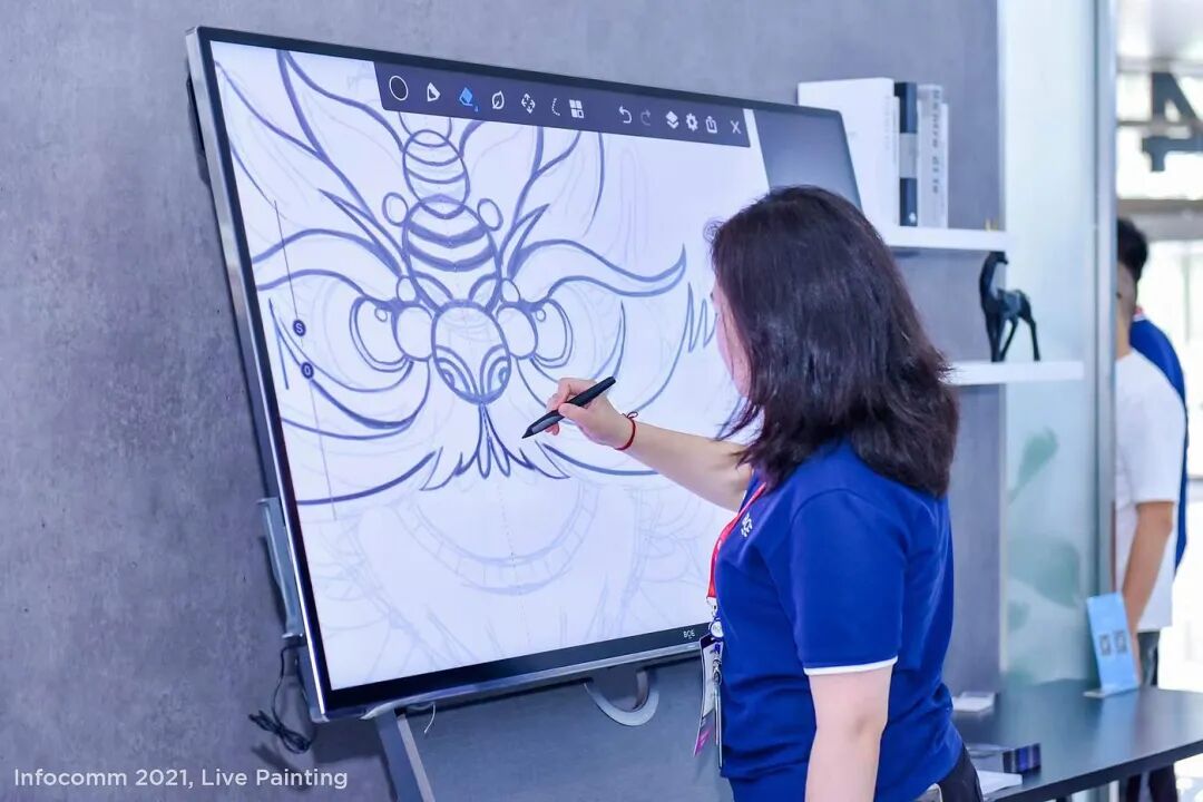 Infocomm 2021现场绘画演示
