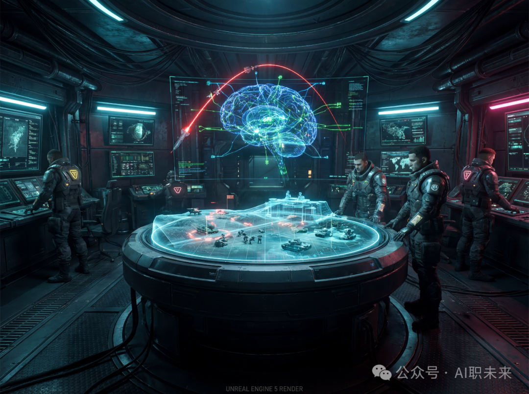 未来战术指挥中心全息图