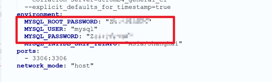 从docker-compose.yml中获取MySQL密码
