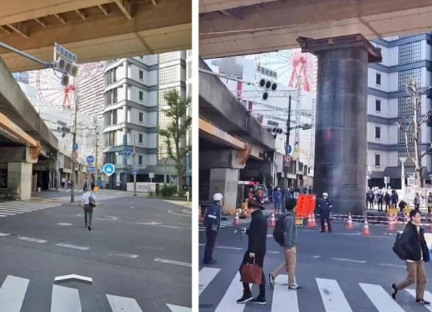 城市街道施工前后对比图