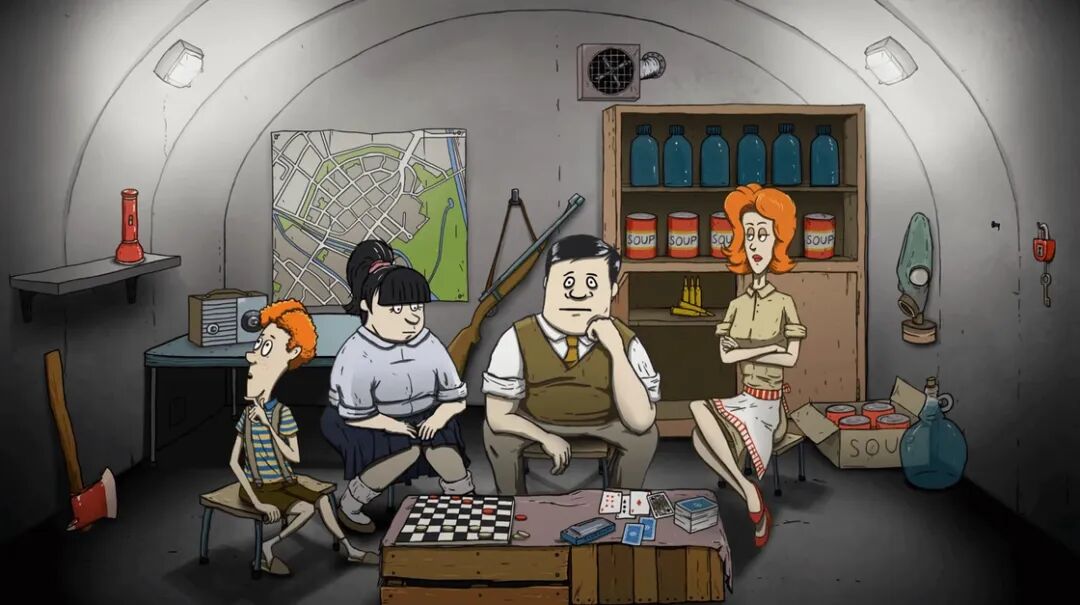 60 Seconds!游戏初期搜刮物资的家庭场景