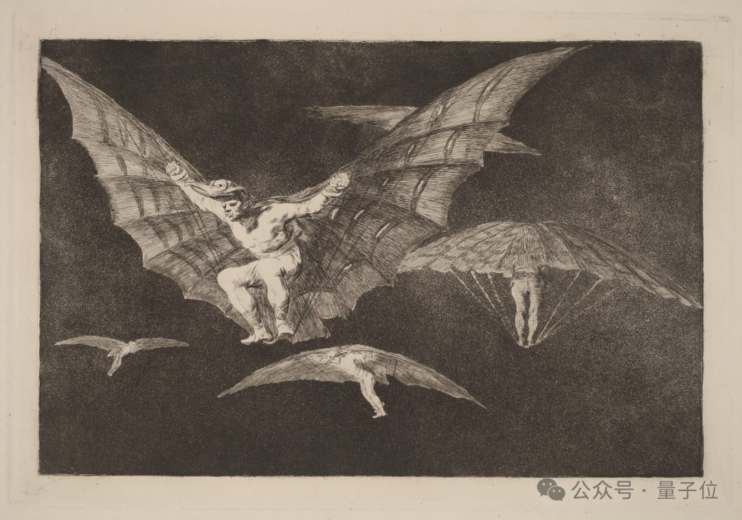 戈雅的《Modo de volar》飞行方式版画