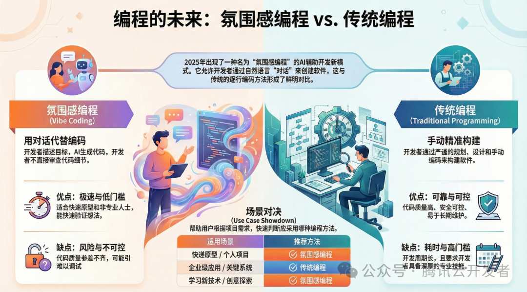氛围编程与传统编程对比
