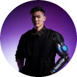 人类与AI融合的概念图