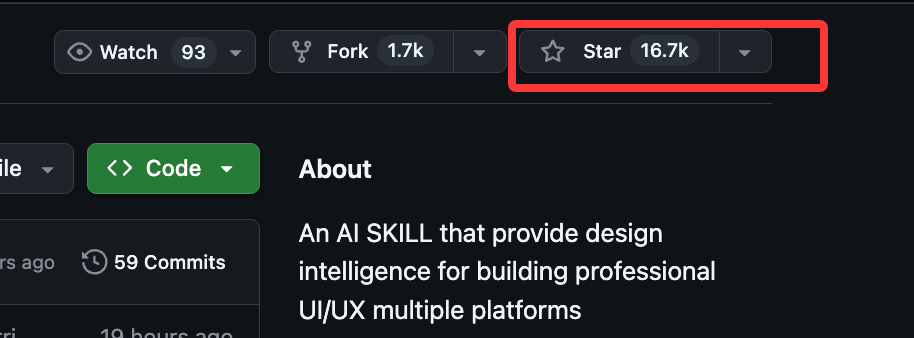 GitHub项目页截图,显示Star数16.7k