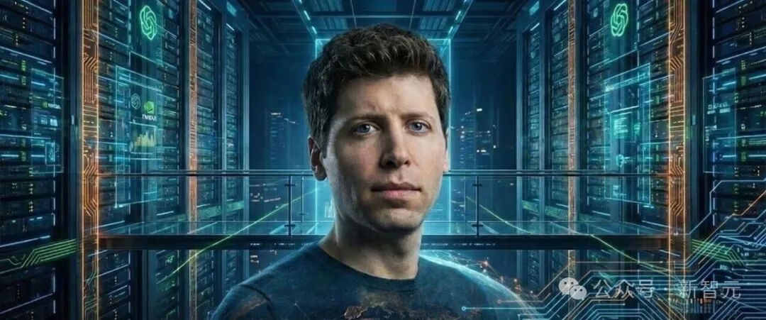 未来科技风格的服务器机房，背景可见NVIDIA和OpenAI标志