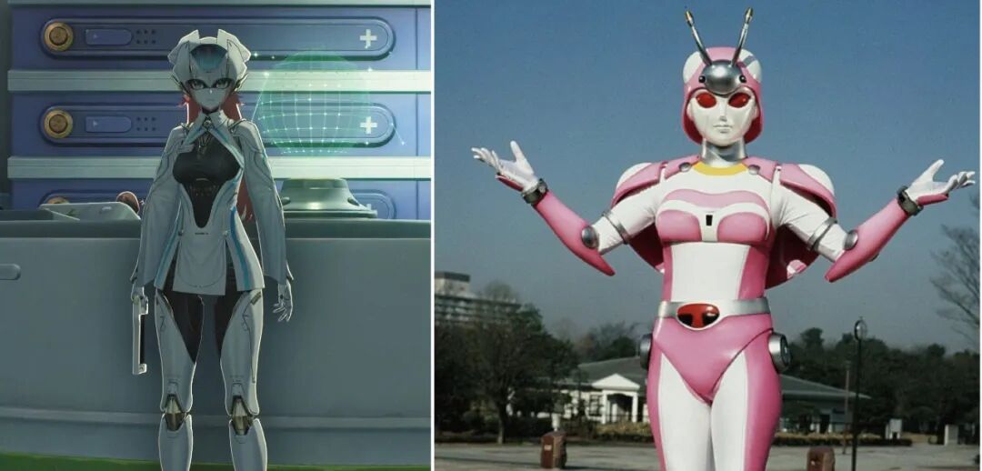 游戏NPC N.A.N.A. 与《铁甲小宝》田德莉娜对比图