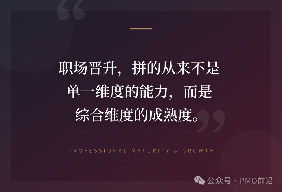 职场晋升是综合维度的成熟度
