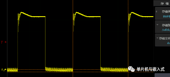 并联104电容后脉冲信号被削减