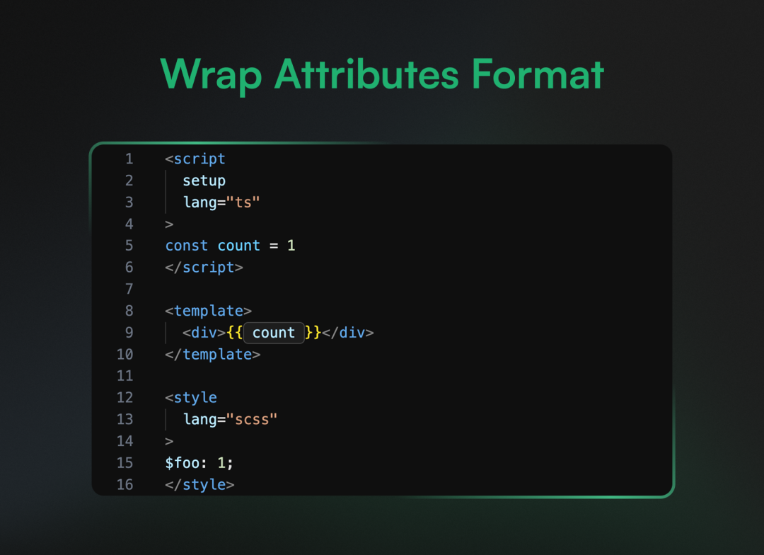 HTML属性换行高亮演示