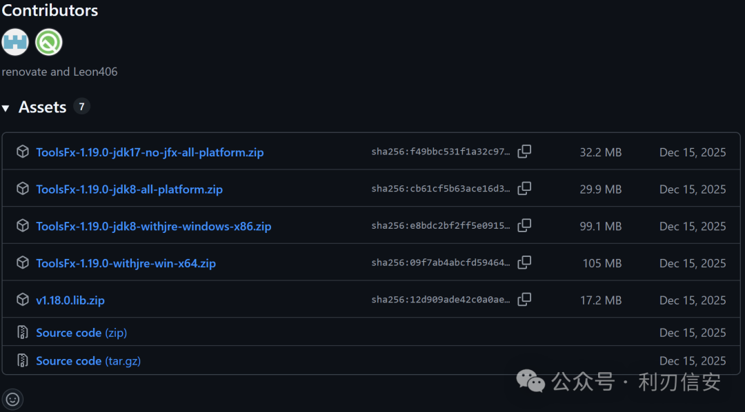 ToolsFx v1.19.0 下载发布页面截图