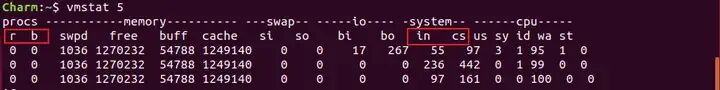 vmstat监控输出示例