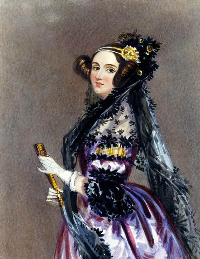 阿达·洛甫雷斯伯爵夫人水彩肖像