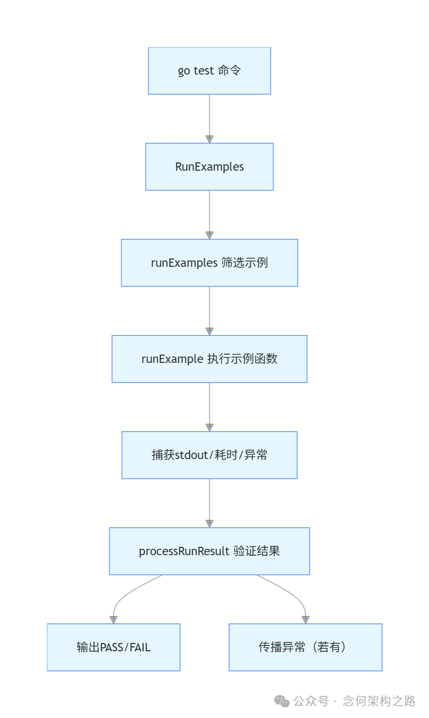 Go示例测试完整执行流程