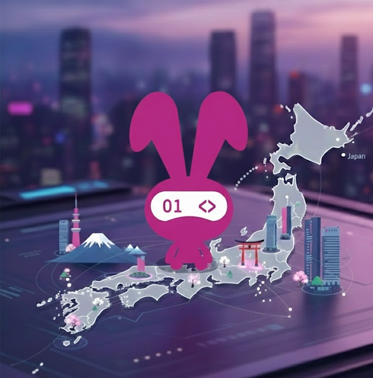 描绘MoonBit进入日本技术圈的科技感插画