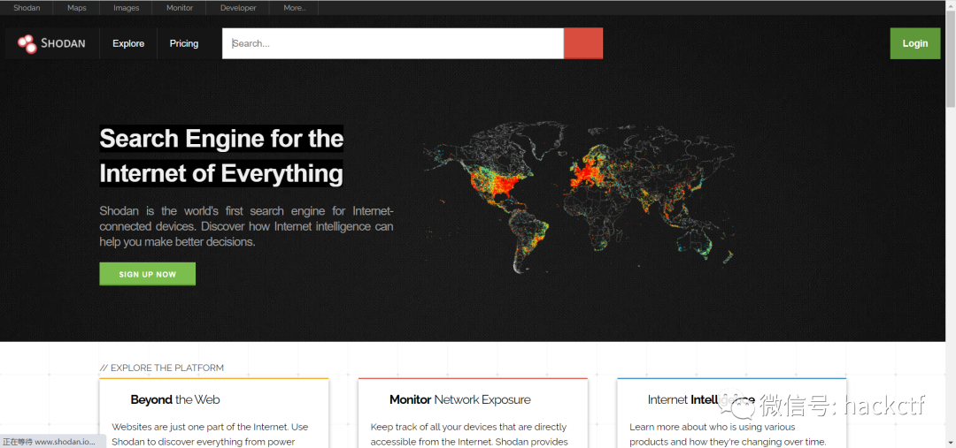 Shodan网站主页截图