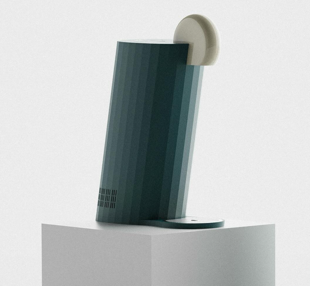 绿色条纹圆柱设备