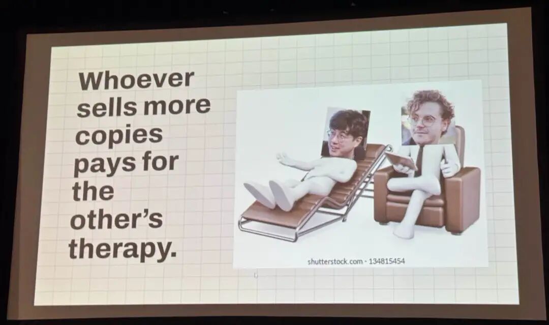 “谁销量更多就为对方付心理咨询费”幻灯片