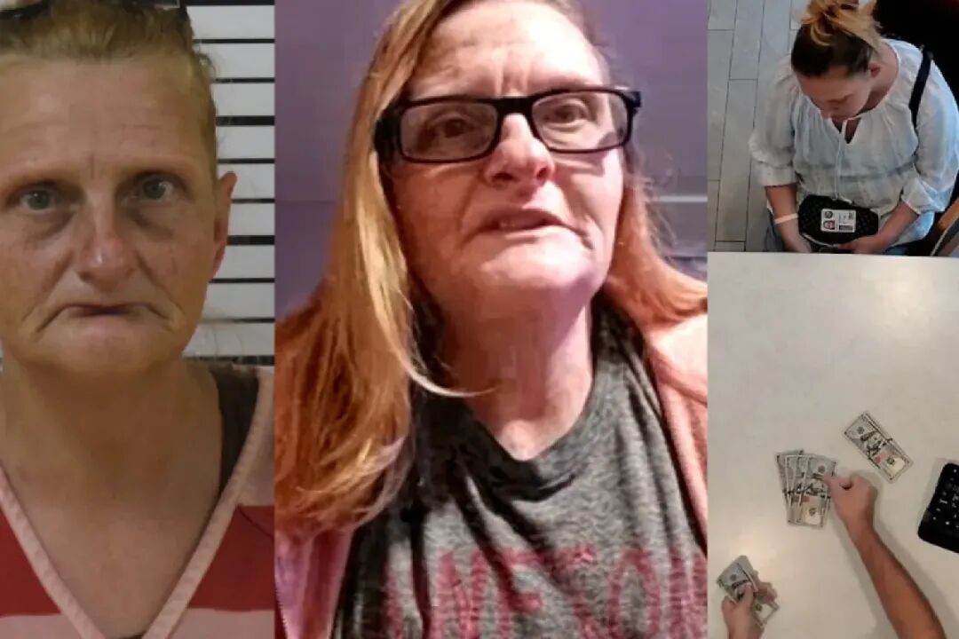 Angela Lipps的警局照与生活照对比