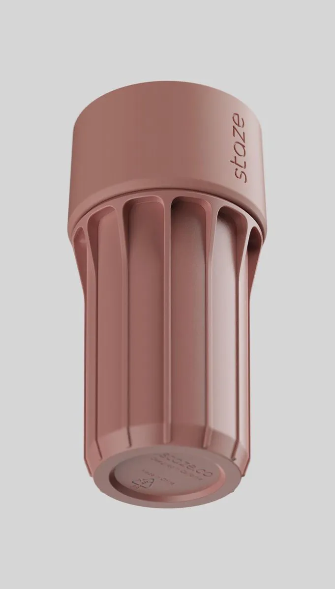 竖向凹槽玫瑰金圆柱