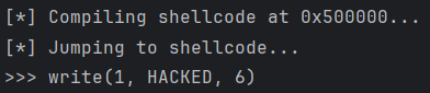 Shellcode编译执行并输出HACKED