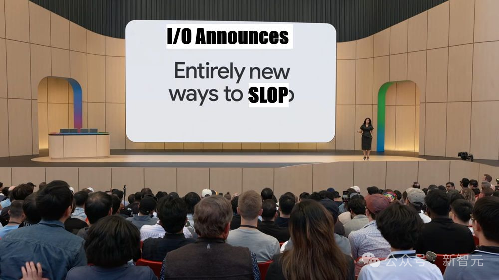 发布会大屏幕显示“Entirely new ways to SLOP”