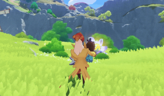 动画:角色以“公主抱”方式与精灵共同移动