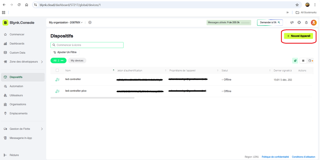 设备列表与添加新设备入口