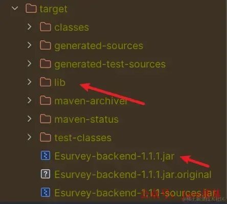 分离后的 target 目录结构