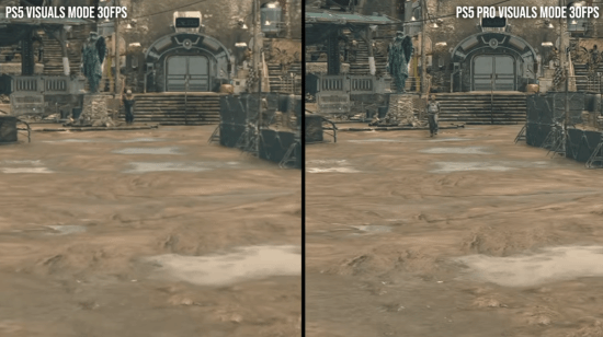 PS5与PS5 Pro画质模式30帧画面对比